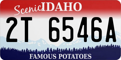 ID license plate 2T6546A