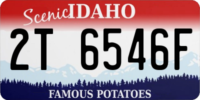 ID license plate 2T6546F