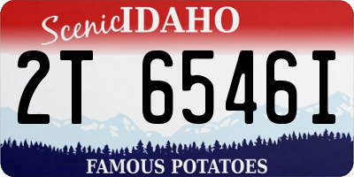 ID license plate 2T6546I