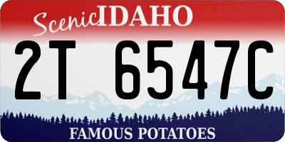 ID license plate 2T6547C