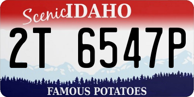 ID license plate 2T6547P