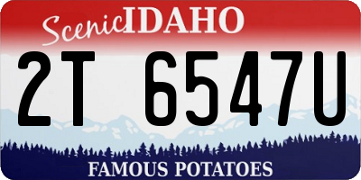ID license plate 2T6547U