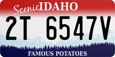 ID license plate 2T6547V