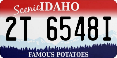 ID license plate 2T6548I