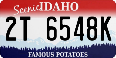 ID license plate 2T6548K