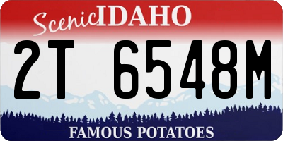 ID license plate 2T6548M