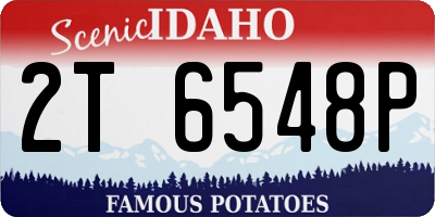 ID license plate 2T6548P