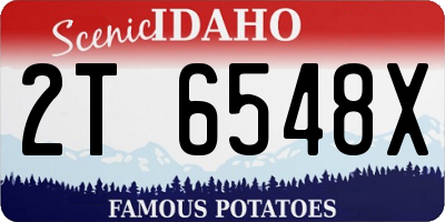 ID license plate 2T6548X