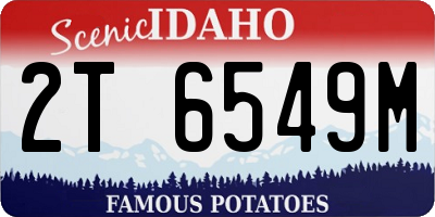 ID license plate 2T6549M