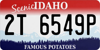 ID license plate 2T6549P