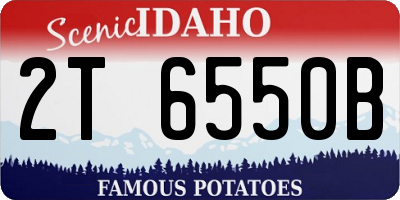 ID license plate 2T6550B