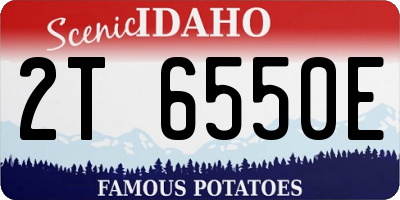 ID license plate 2T6550E
