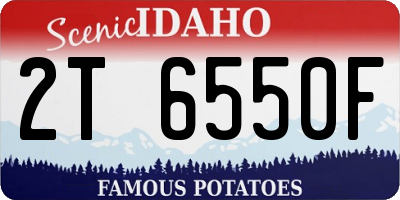 ID license plate 2T6550F