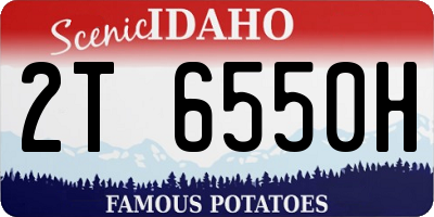 ID license plate 2T6550H