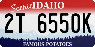 ID license plate 2T6550K