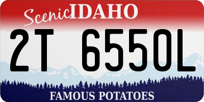 ID license plate 2T6550L