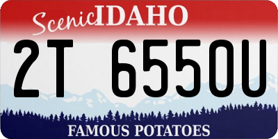 ID license plate 2T6550U