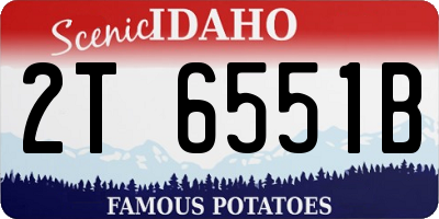 ID license plate 2T6551B