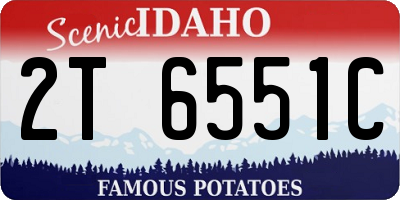 ID license plate 2T6551C
