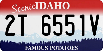 ID license plate 2T6551V