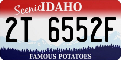 ID license plate 2T6552F