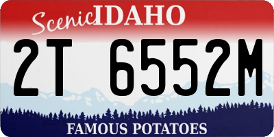 ID license plate 2T6552M