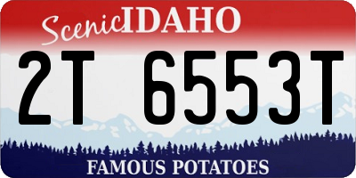 ID license plate 2T6553T