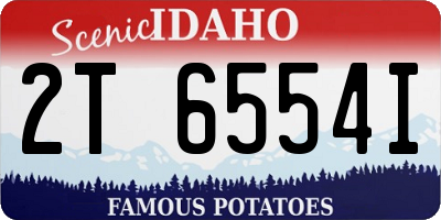 ID license plate 2T6554I