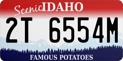 ID license plate 2T6554M