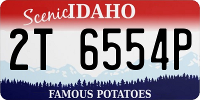ID license plate 2T6554P