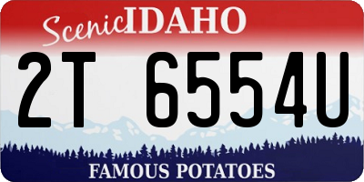 ID license plate 2T6554U