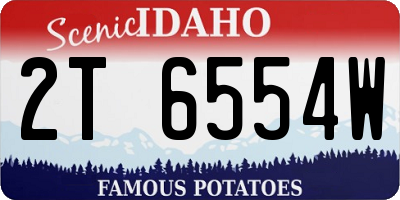 ID license plate 2T6554W