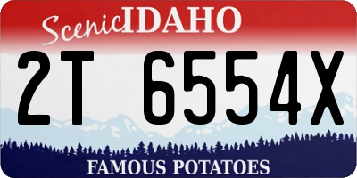 ID license plate 2T6554X