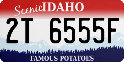 ID license plate 2T6555F