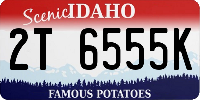ID license plate 2T6555K