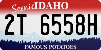 ID license plate 2T6558H