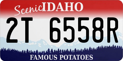 ID license plate 2T6558R