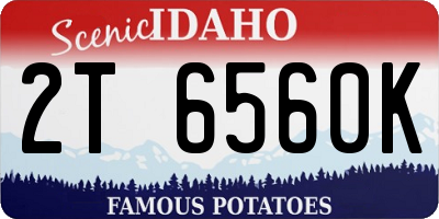 ID license plate 2T6560K