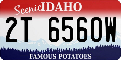 ID license plate 2T6560W