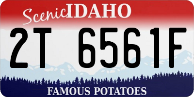 ID license plate 2T6561F