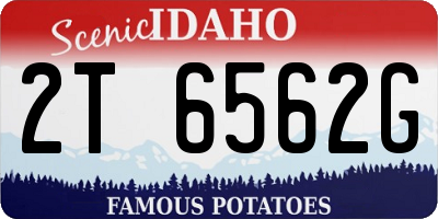 ID license plate 2T6562G