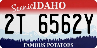 ID license plate 2T6562Y
