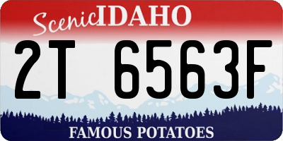 ID license plate 2T6563F