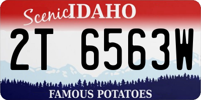 ID license plate 2T6563W