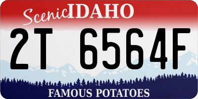 ID license plate 2T6564F