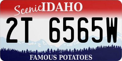 ID license plate 2T6565W