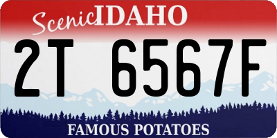 ID license plate 2T6567F