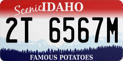 ID license plate 2T6567M