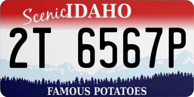 ID license plate 2T6567P