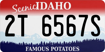 ID license plate 2T6567S